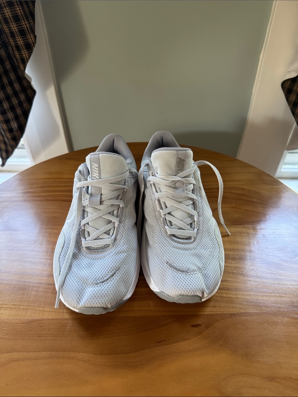 Nike Women's Light Gray/White Mesh Running Sneakers